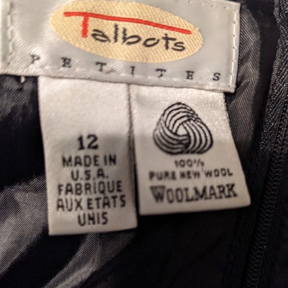 Talbots Black Long Skirt Size 12P - Picture 3 of 3